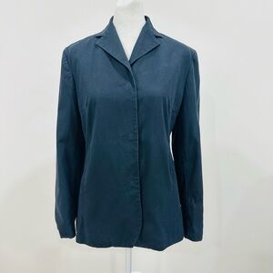 Banana Republic  Women’s Black Cotton Blazer With Snap Button Size 4 Lined‎